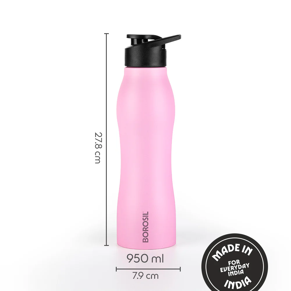 GripGo Single Wall Bottle, Pink - Image 3