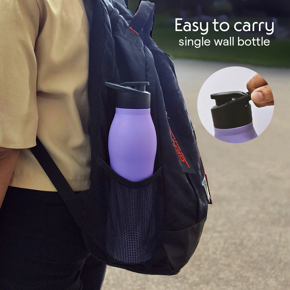GripGo Single Wall Bottle, Purple - Image 6