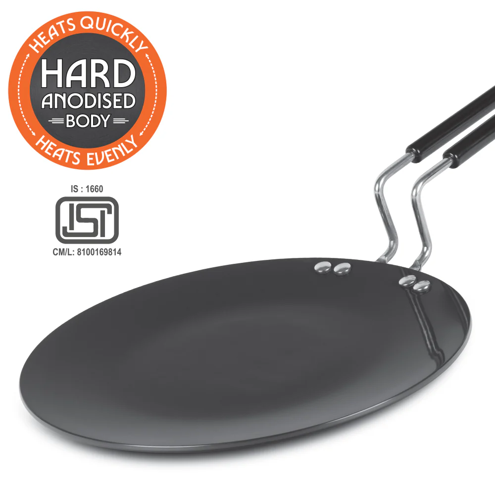Hard Anodized Induction Base Concave Tawa - Image 2