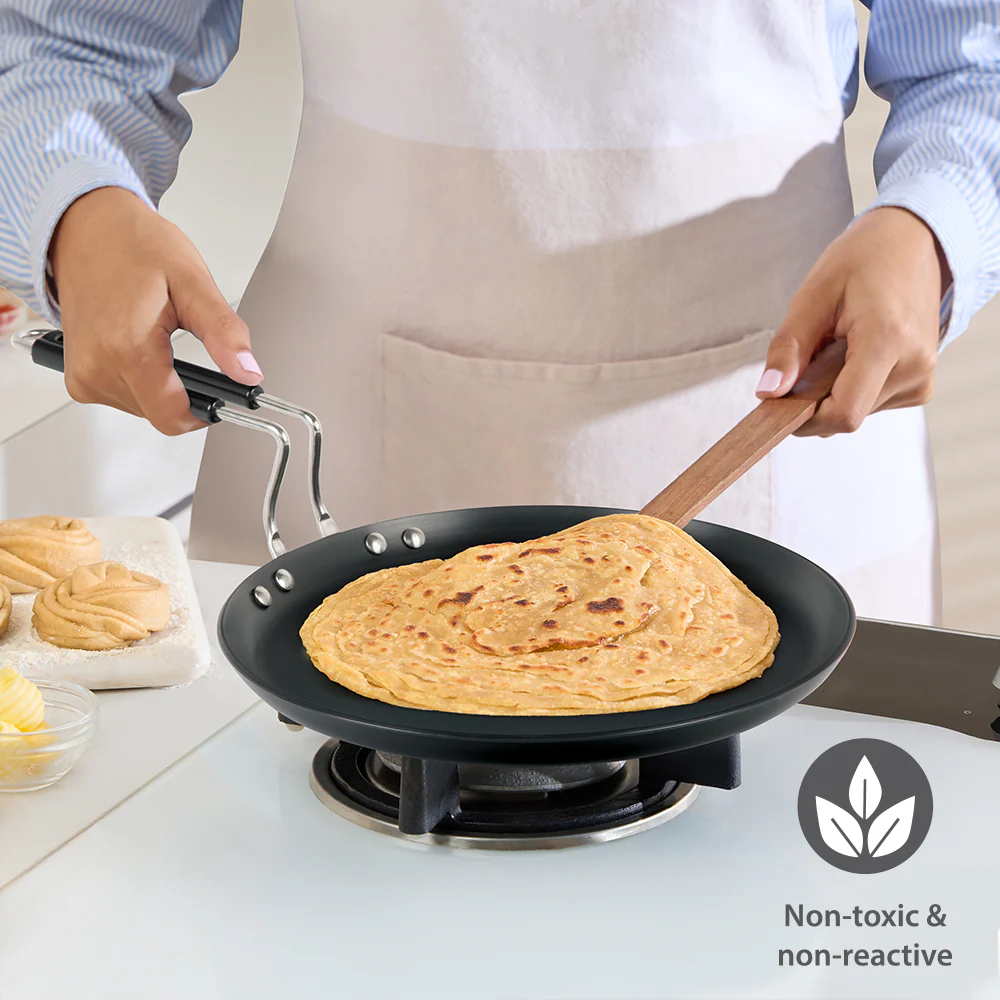 Hard Anodized Induction Base Flat Tawa - Image 6
