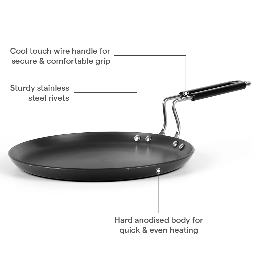 Hard Anodized Induction Base Flat Tawa - Image 7