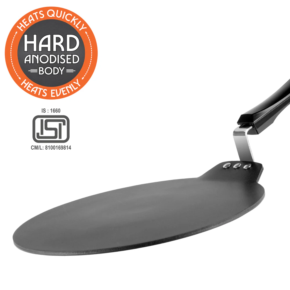 Hard Anodized Induction Base Nonstick Dosa Tawa - Image 2