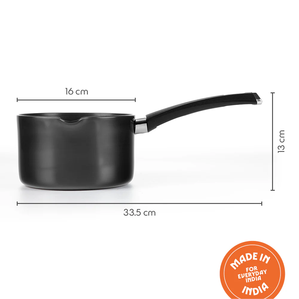 Hard Anodized Induction Base Spout Sauce Pan - Image 3