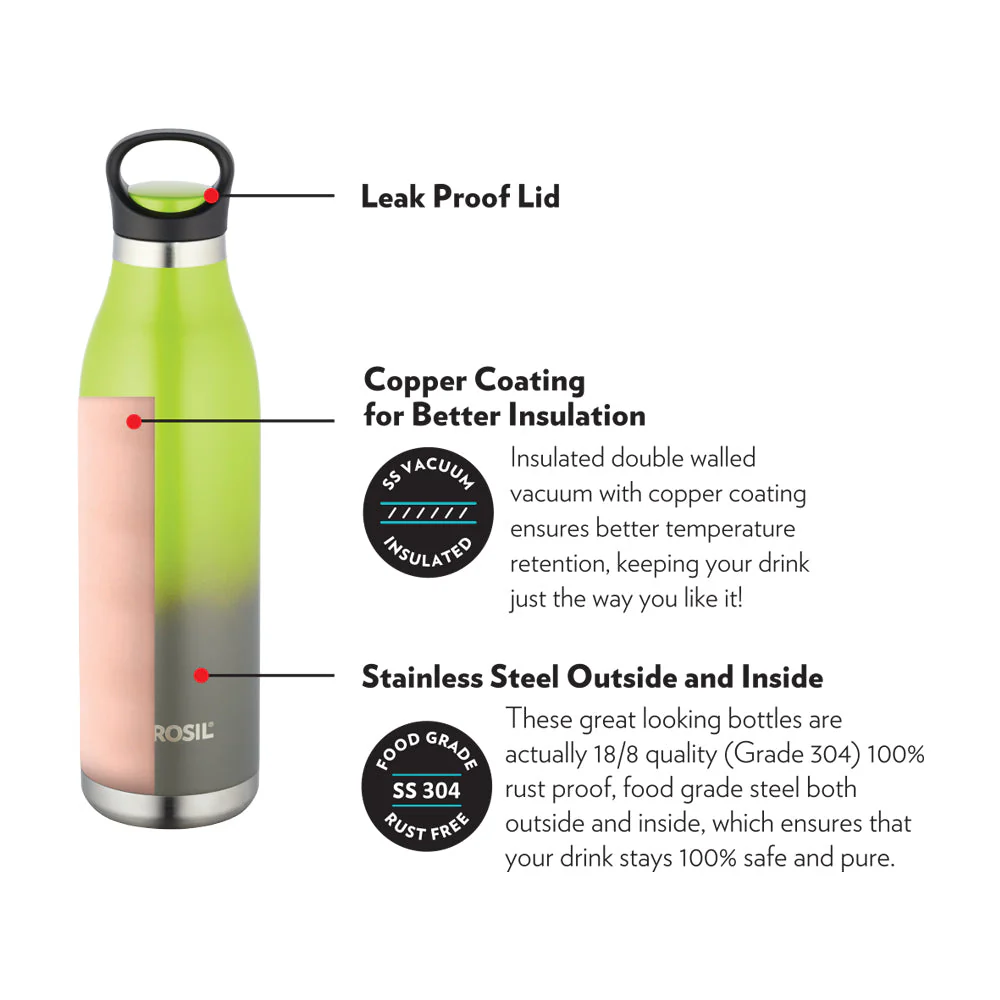 Colour Crush Double Wall Bottle, Green - Image 3