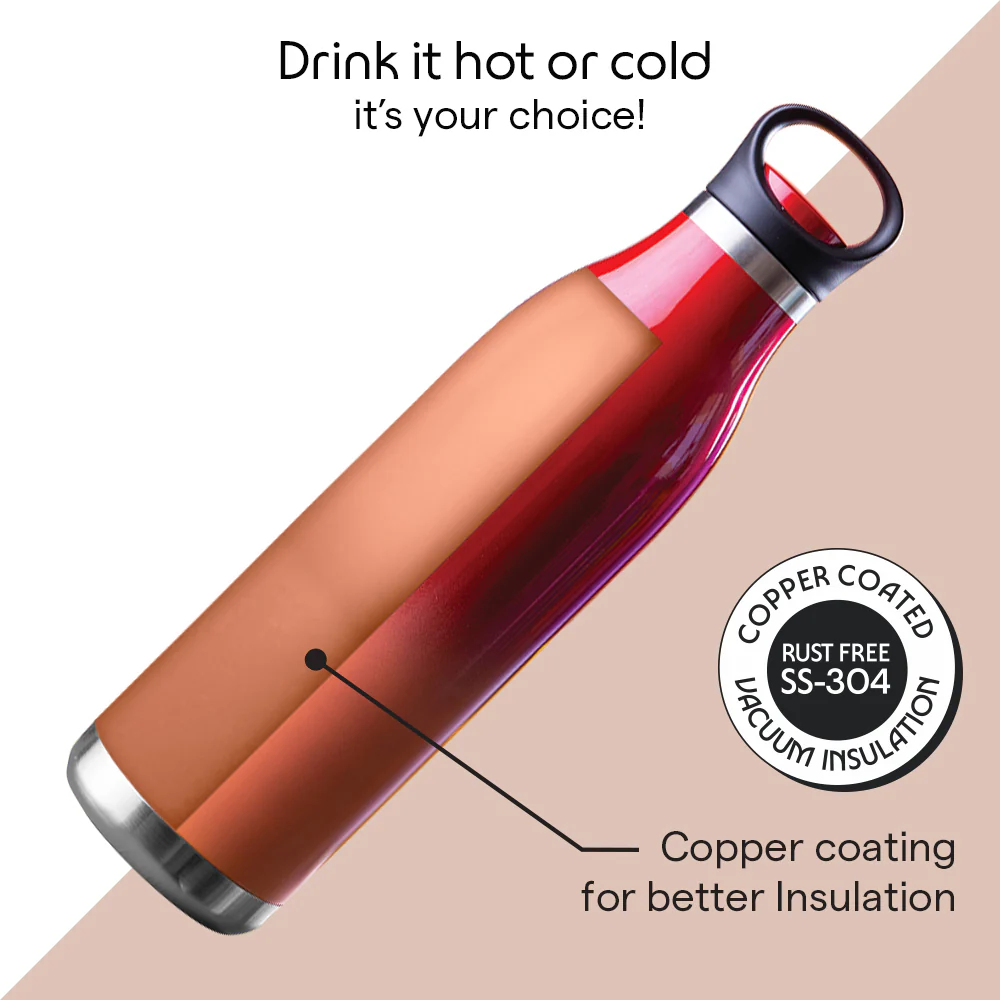 Colour Crush Double Wall Bottle, Red - Image 4