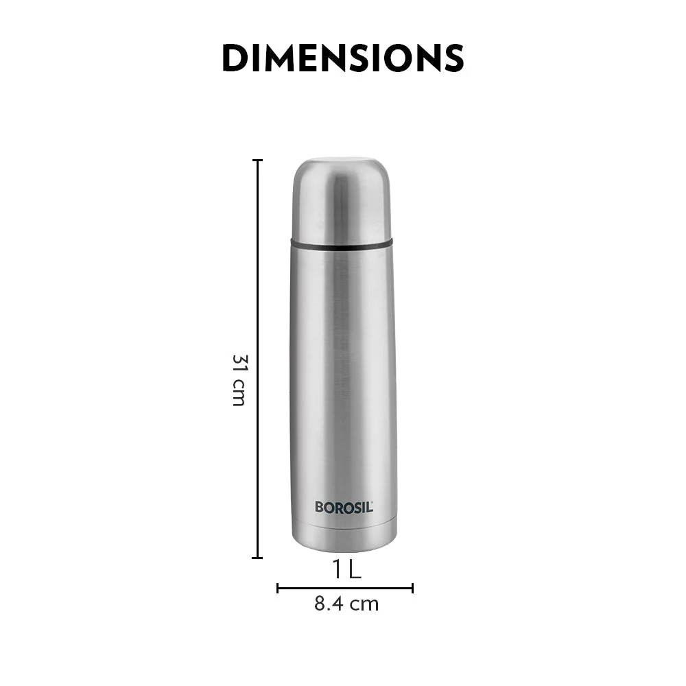 Thermo Flask Double Wall Bottle, Black - Image 2