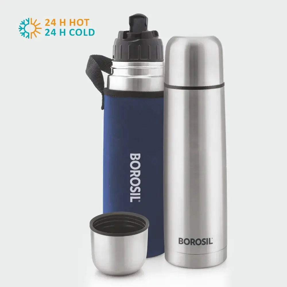 Thermo Flask Double Wall Bottle, Blue - Image 3