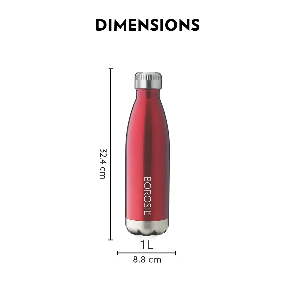 Bolt Trans Double Wall Bottle, Red - Image 2