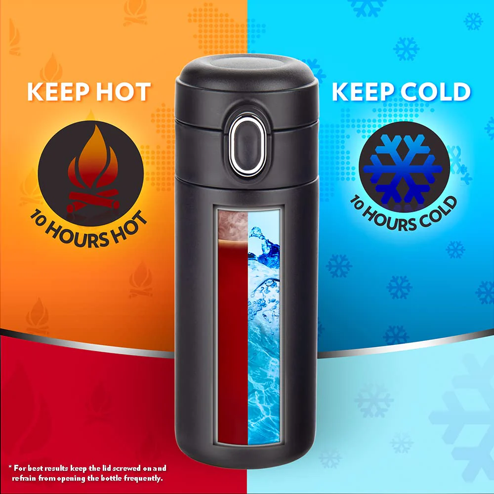 Thermo Flask Traveller Double Wall Mug, Black - Image 7