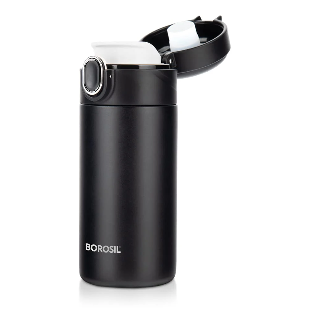 Thermo Flask Traveller Double Wall Mug, Black - Image 8