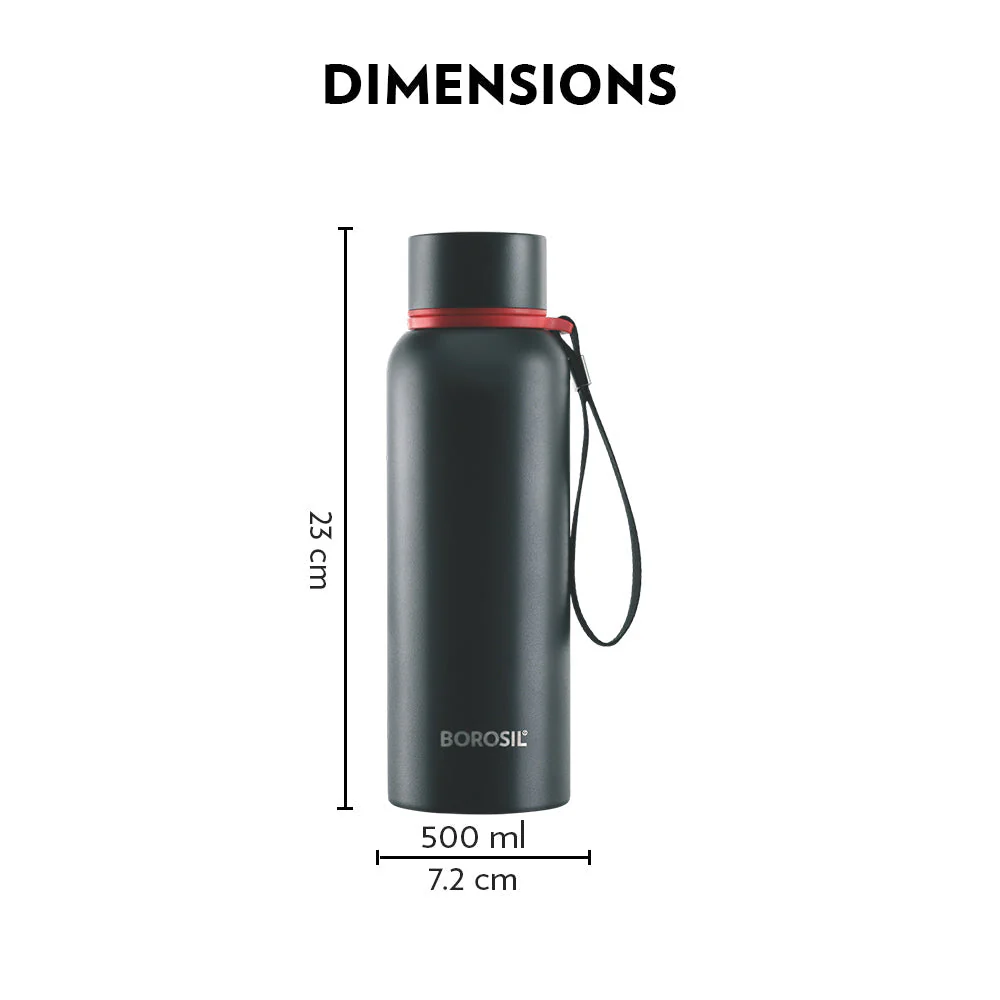 Borosil Trek Black, 500ml - Image 6