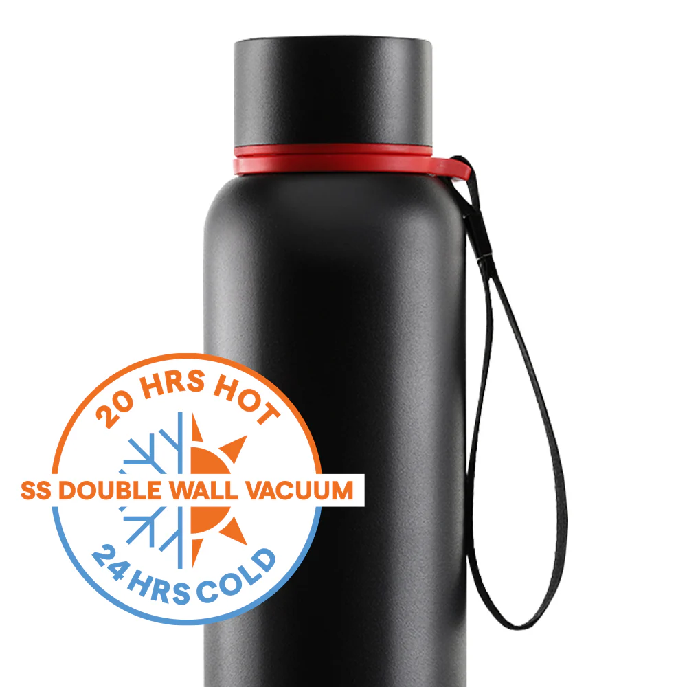 Trek Double Wall Bottle, Black - Image 3