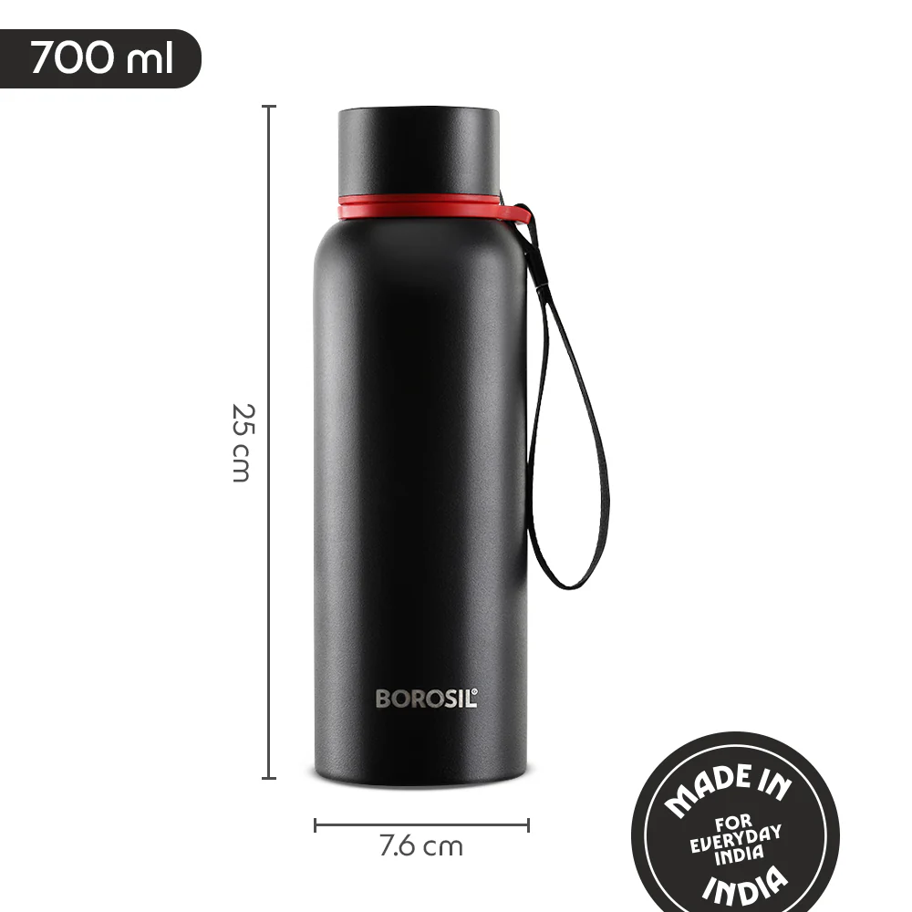 Trek Double Wall Bottle, Black - Image 4