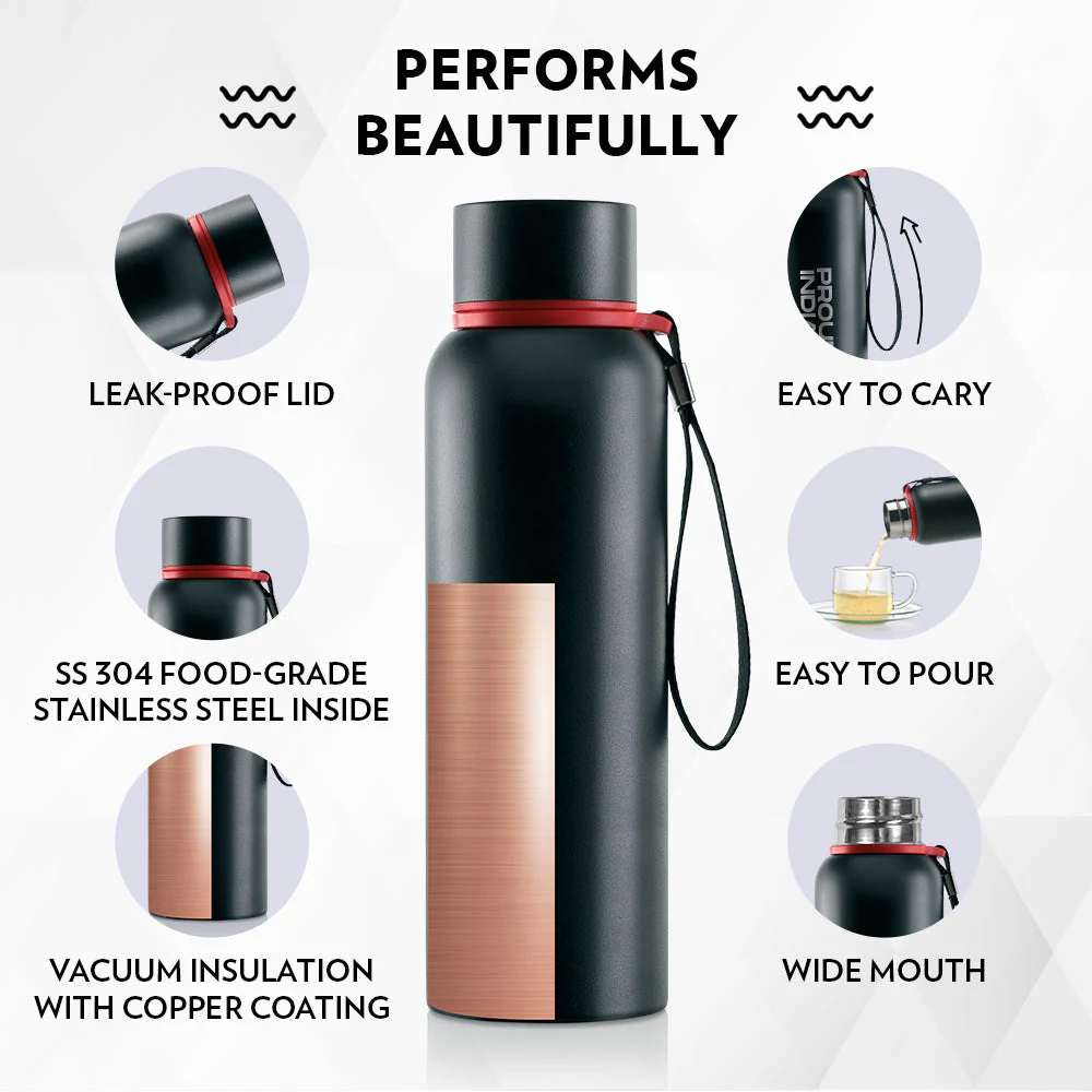 Trek Pride Proud Indian Double Wall Bottle, Black - Image 5
