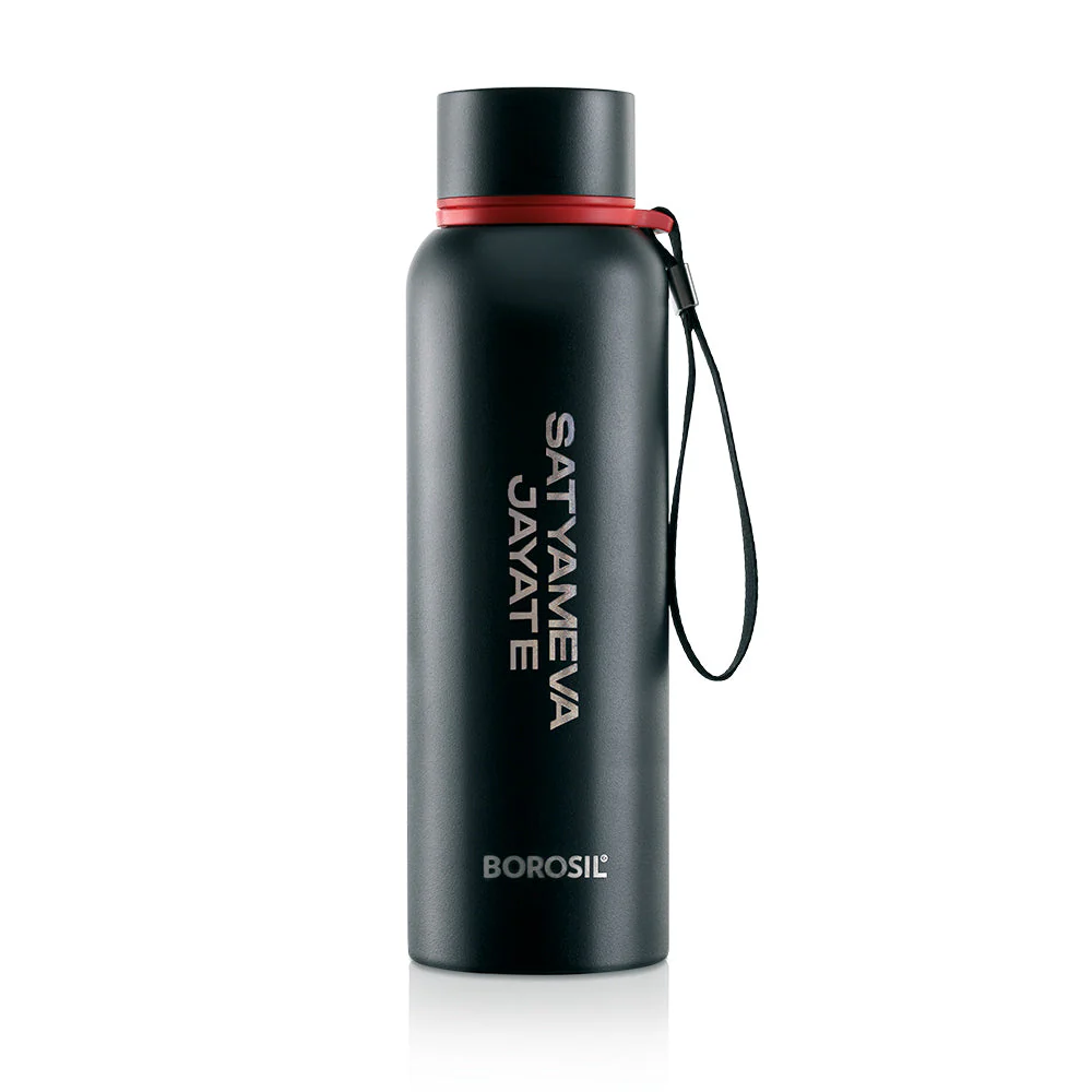 Trek Pride Satyameva Jayate Double Wall Bottle, Black - Image 4