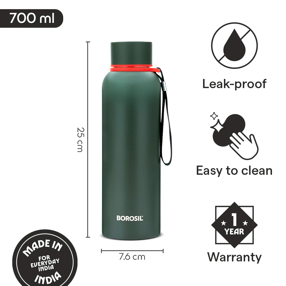 Personalised Trek Double Wall Bottle, Green - Image 3