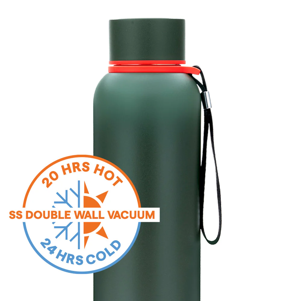 Personalised Trek Double Wall Bottle, Green - Image 4