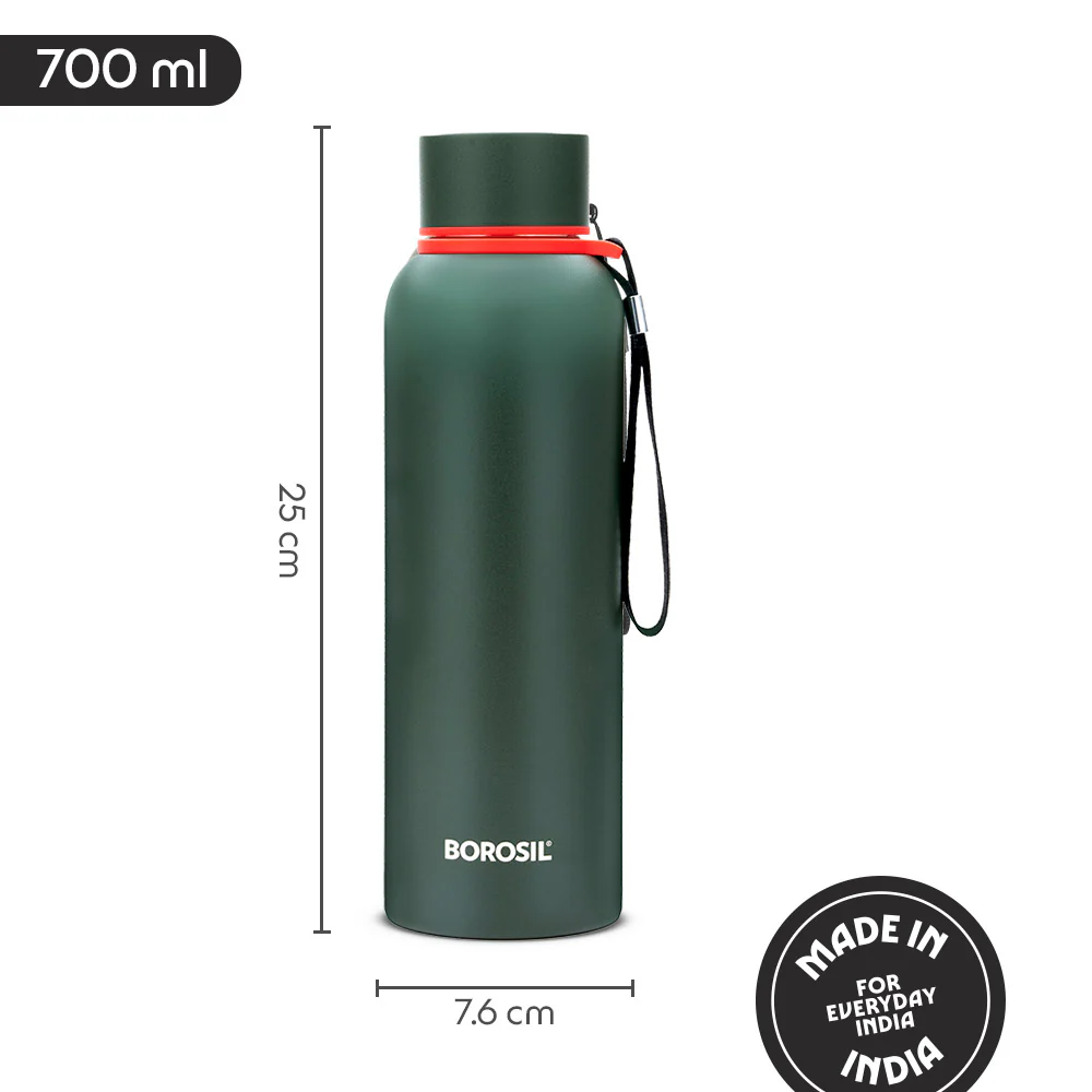Personalised Trek Double Wall Bottle, Green - Image 5