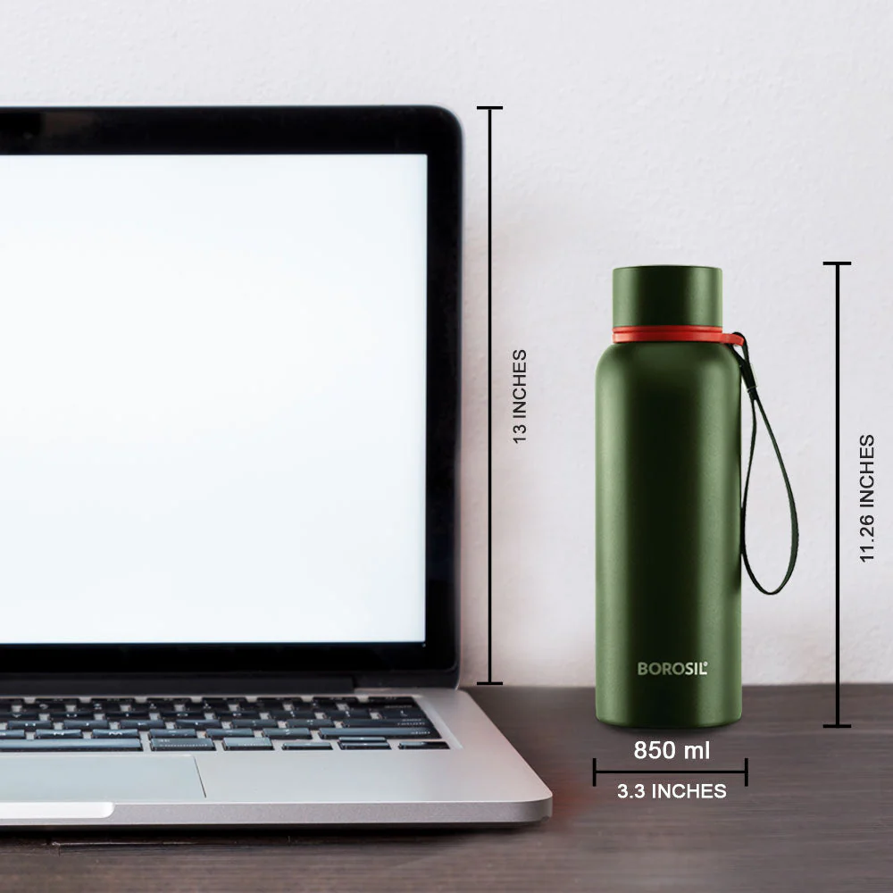 Personalised Trek Double Wall Bottle, Green - Image 3