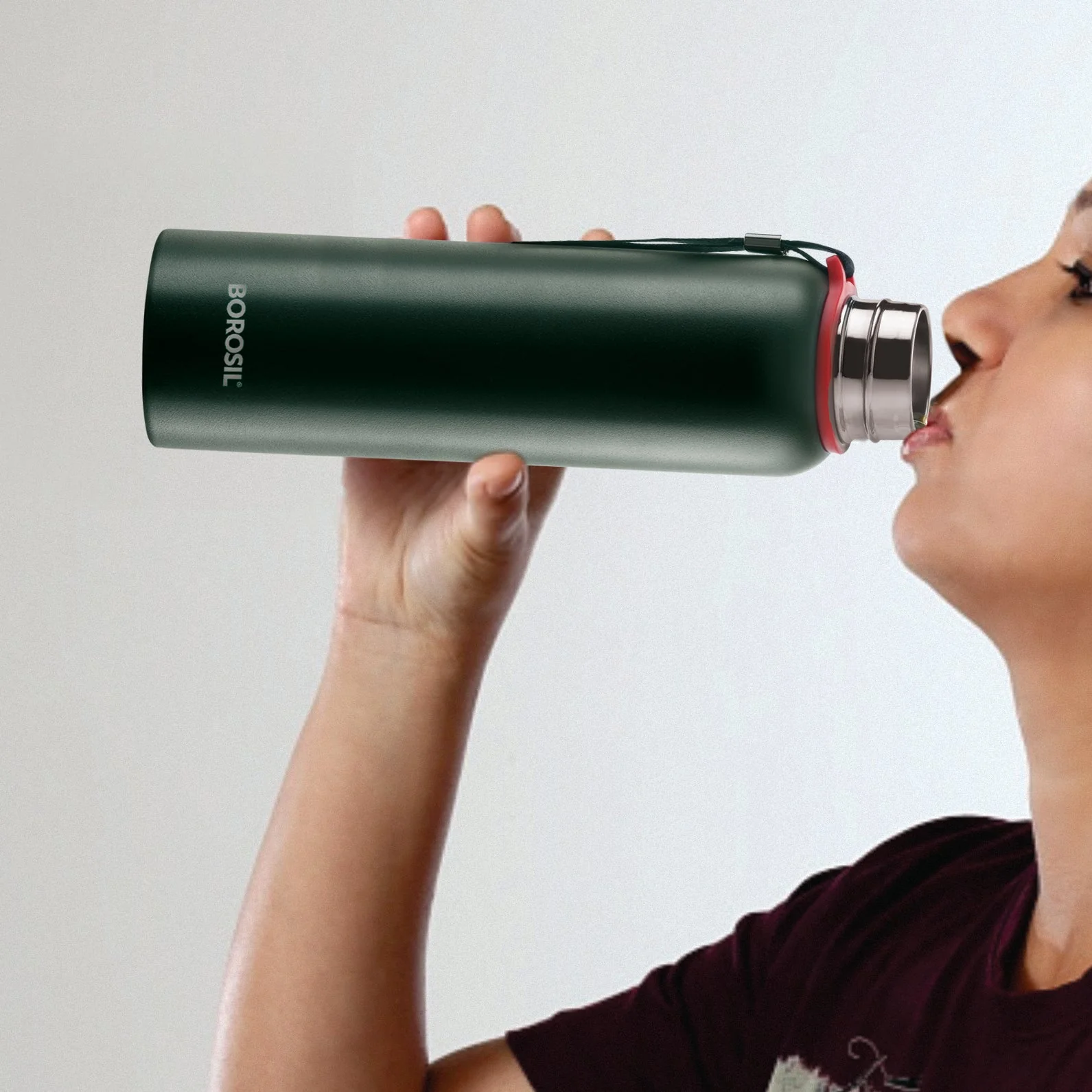 Personalised Trek Double Wall Bottle, Green - Image 6
