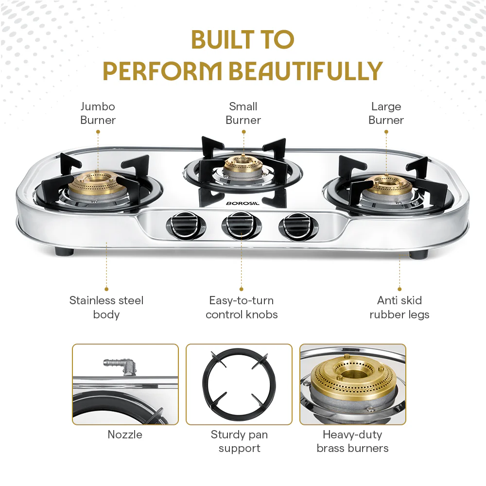 Ignite Pro Stainless Steel Gas Stove - Image 5