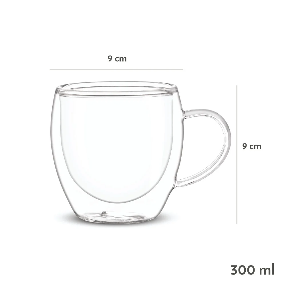 Borosil Java Double Wall Glass Mug - Image 3