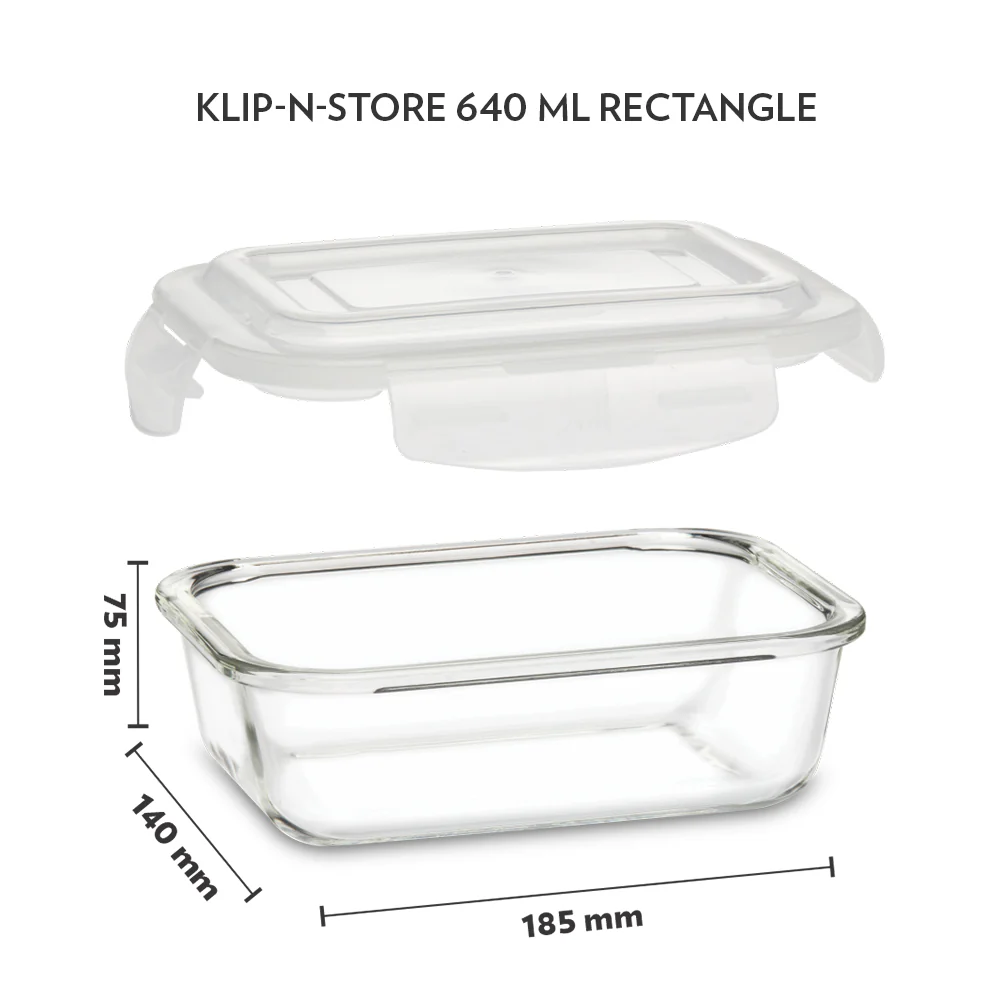 Tuff-Glass Klip n Store, Rectangular Container - Image 2