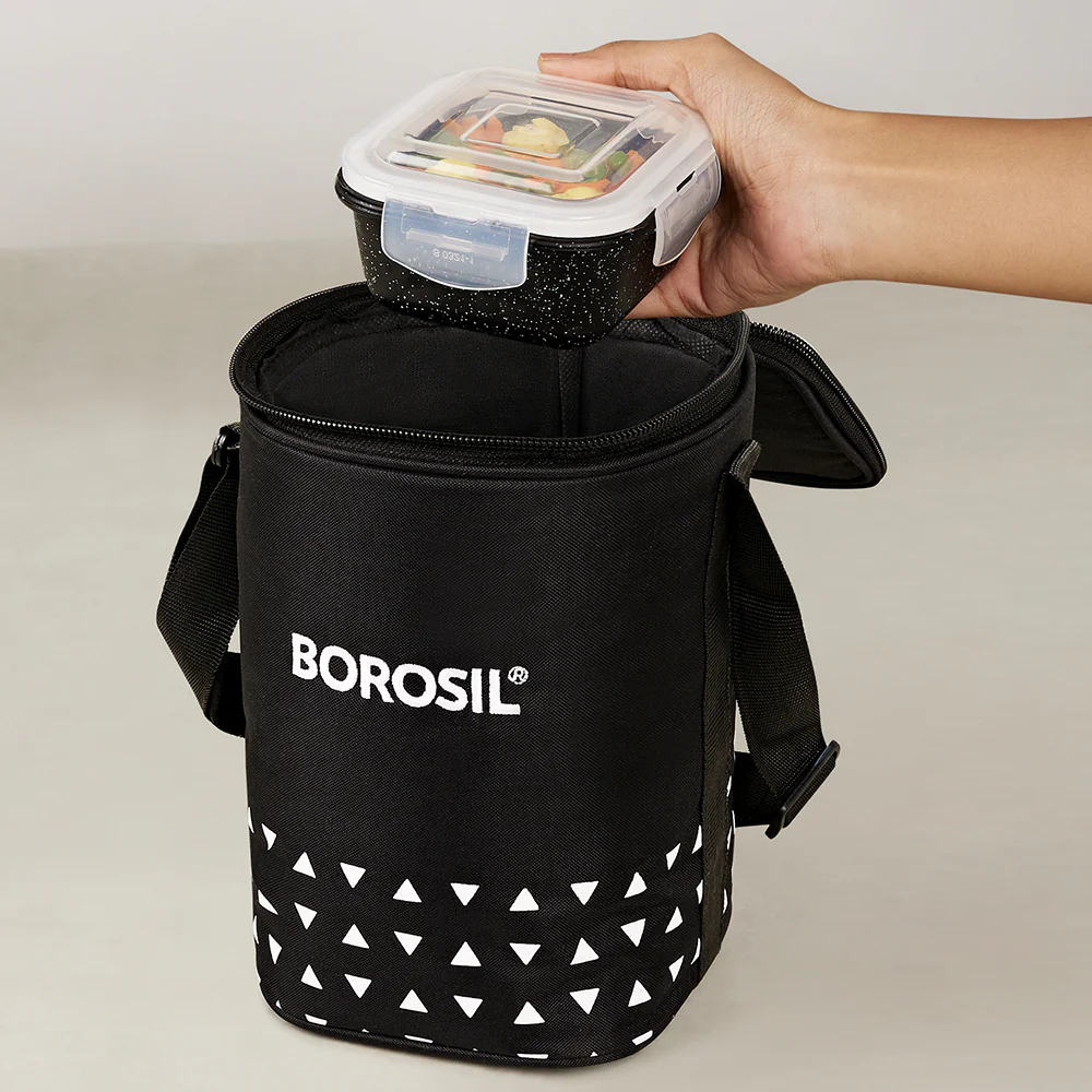 Kube Black Round Glass Lunch Box - Image 4