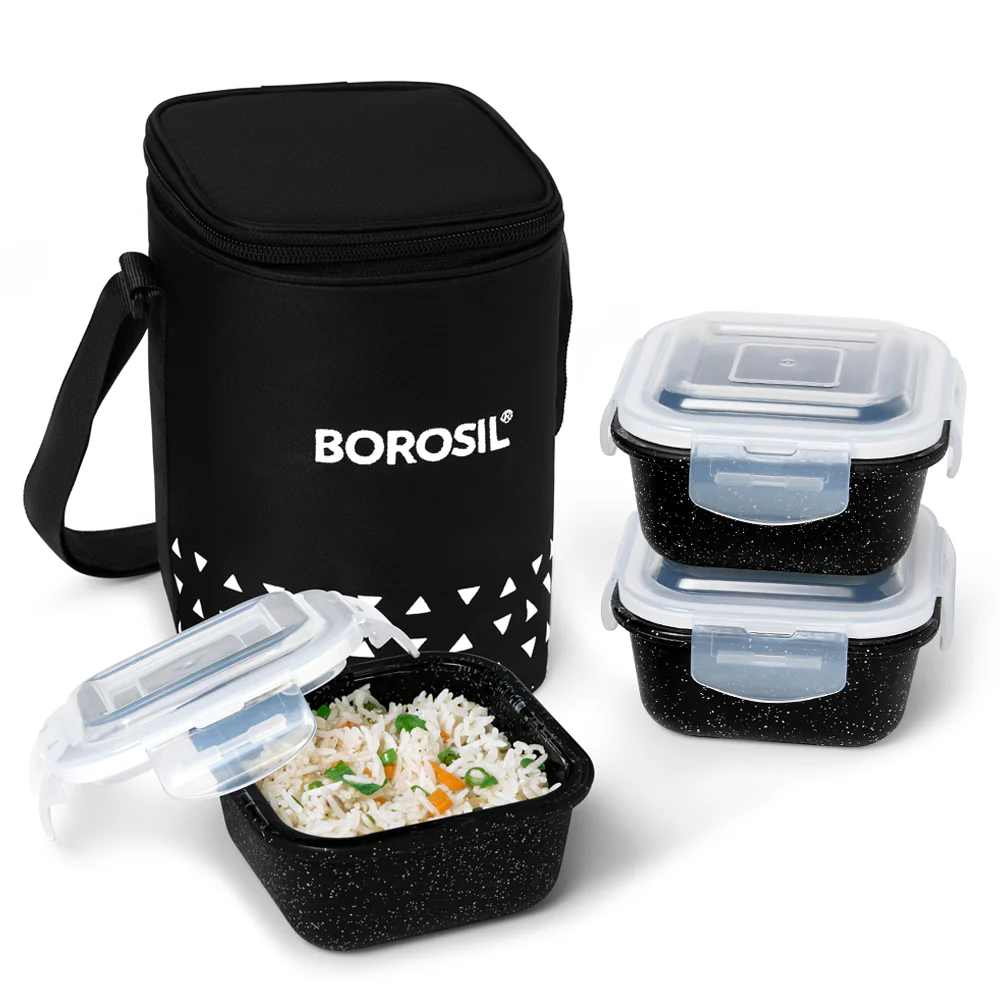 Kube Black Square Glass Lunch Box - Image 2