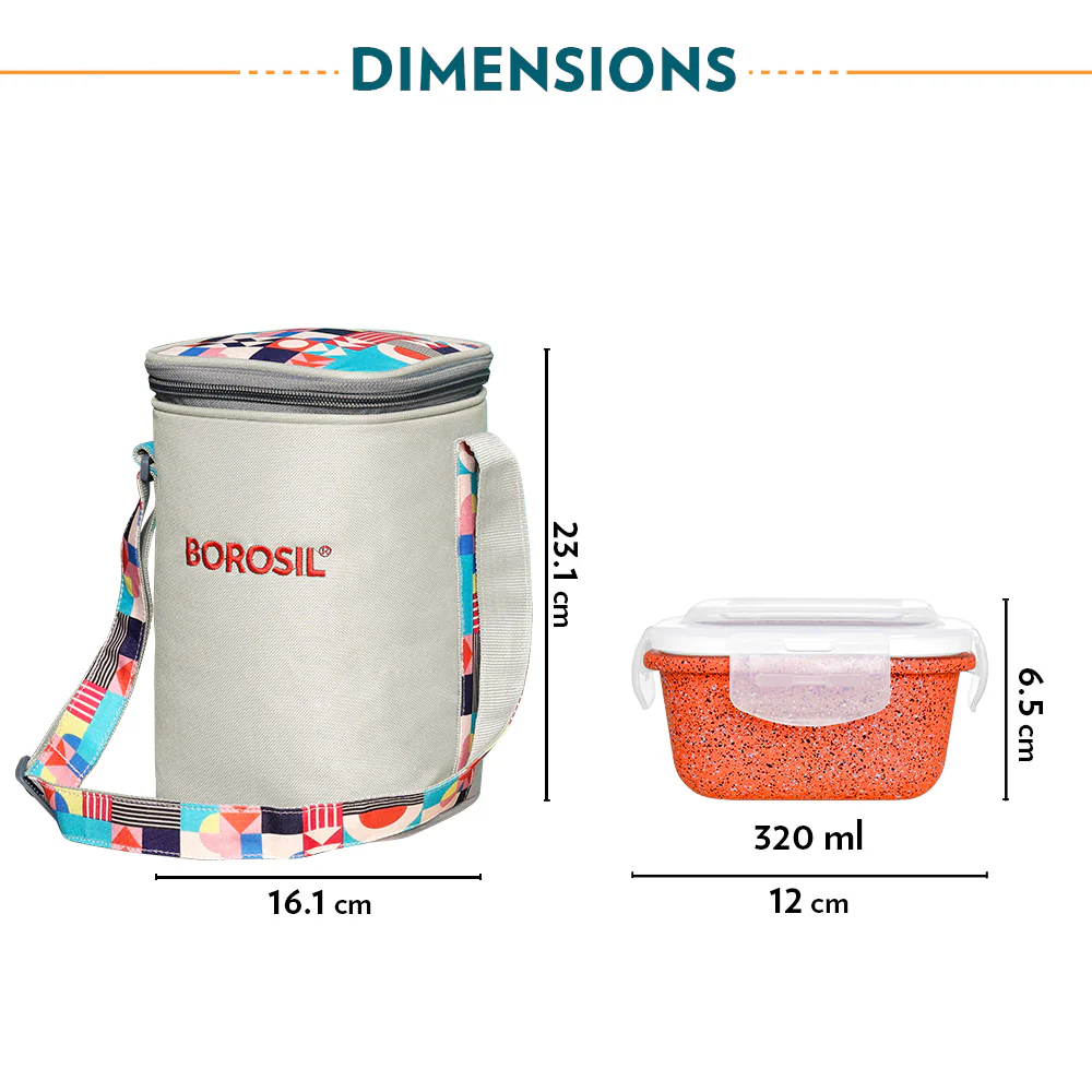 Kube Pink Square Glass Lunch Box - Image 3