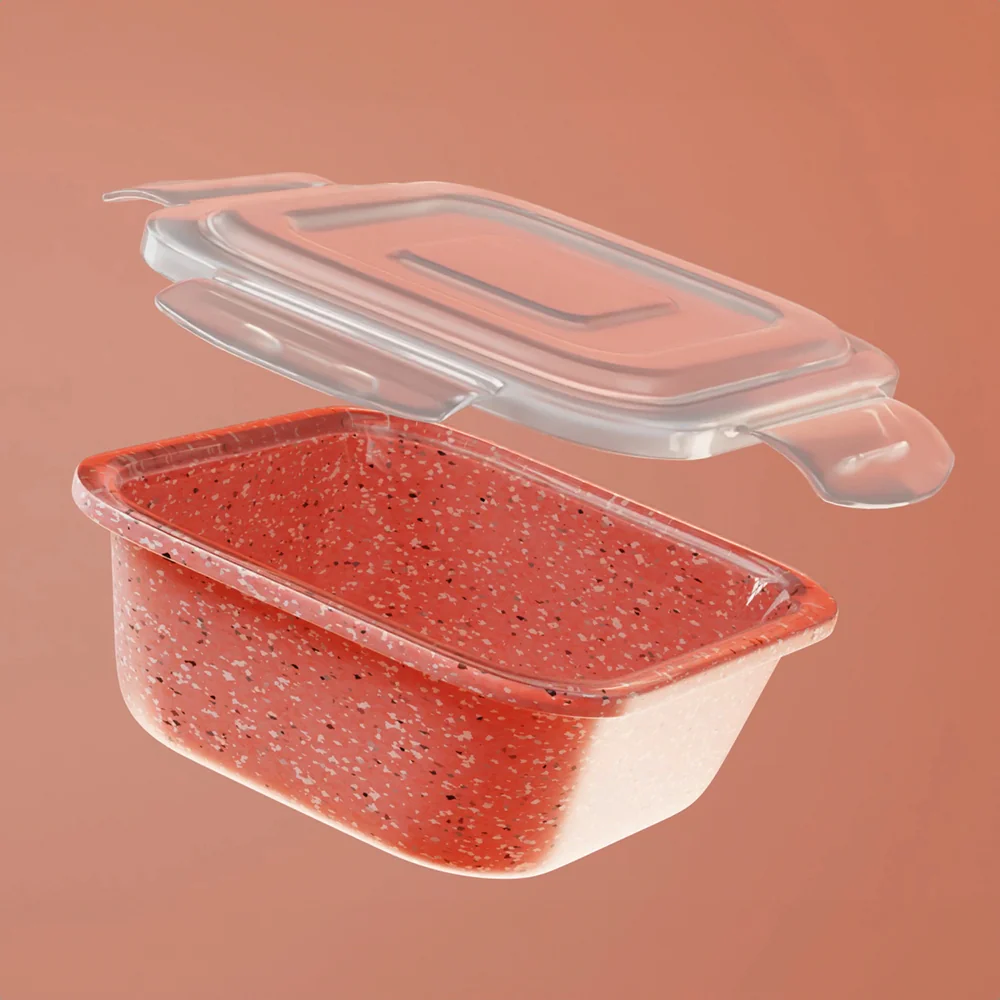 Kube Pink Square Glass Lunch Box - Image 7