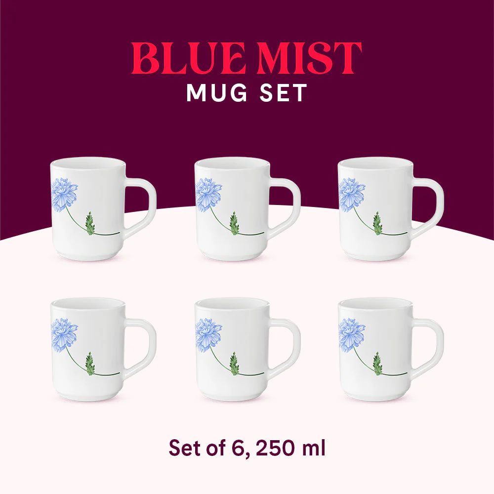 Larah Blue Mist Mug Set, 240ml x 2 - Image 11