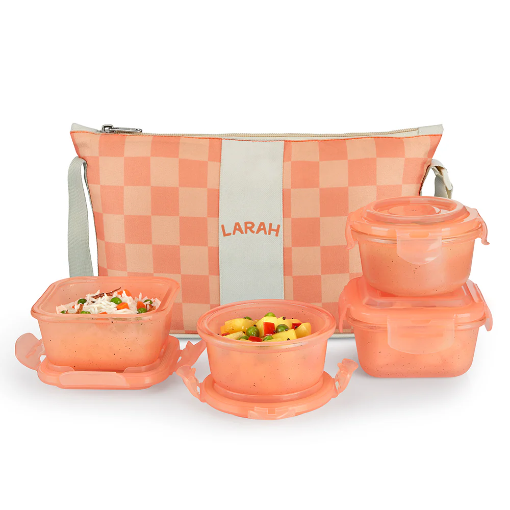 Larah Colormate Daisy Universal Lunch Box, Pink - Image 2