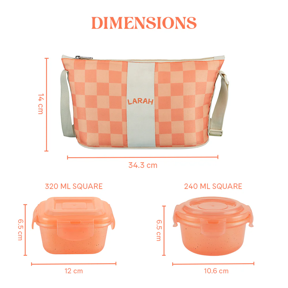 Larah Colormate Daisy Universal Lunch Box, Pink - Image 3