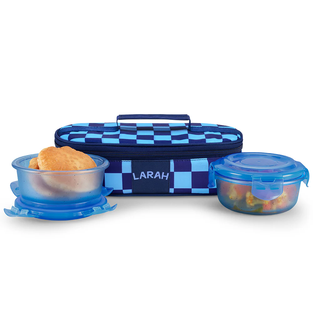 Larah Colormate Round Lunch Box, Blue - Image 2