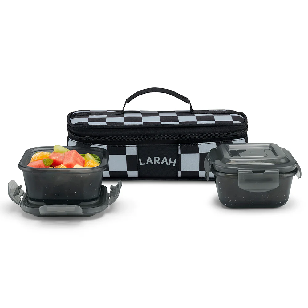 Larah Colormate Square Lunch Box, Black - Image 2