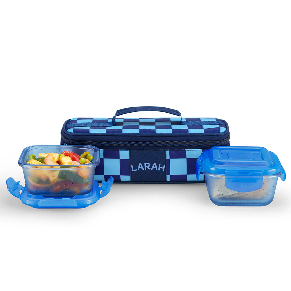 Larah Colormate Square Lunch Box, Blue - Image 2