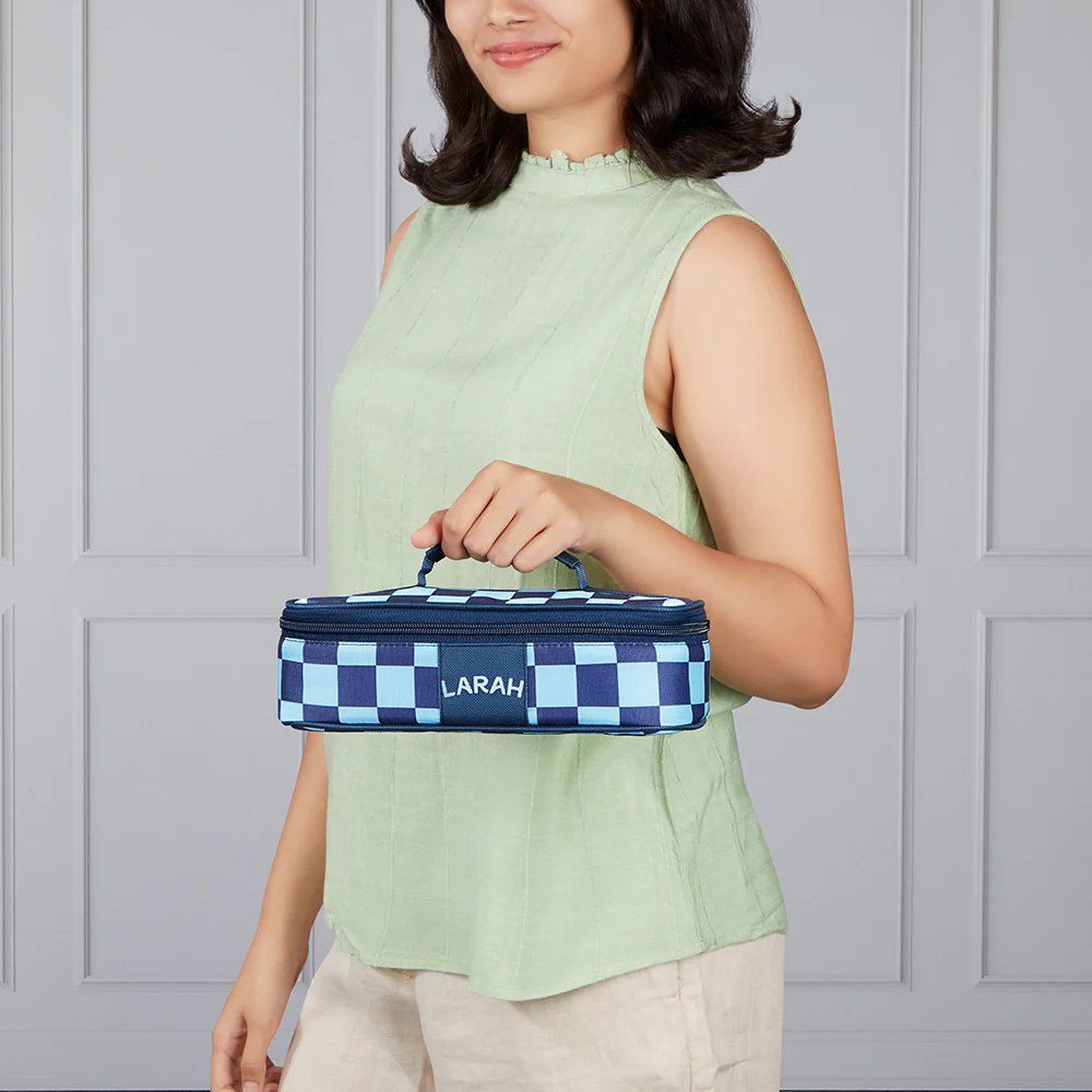 Larah Colormate Square Lunch Box, Blue - Image 9