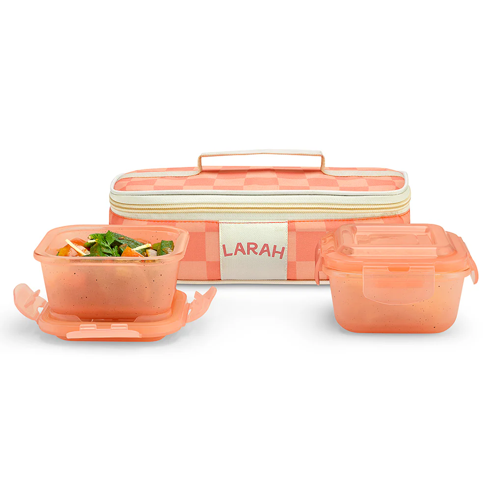 Larah Colormate Square  Lunch Box, Pink - Image 2