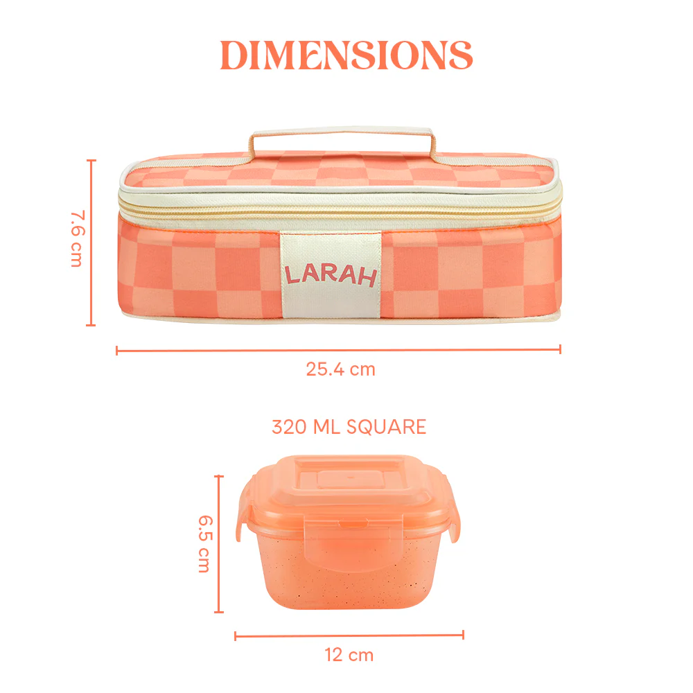 Larah Colormate Square  Lunch Box, Pink - Image 3