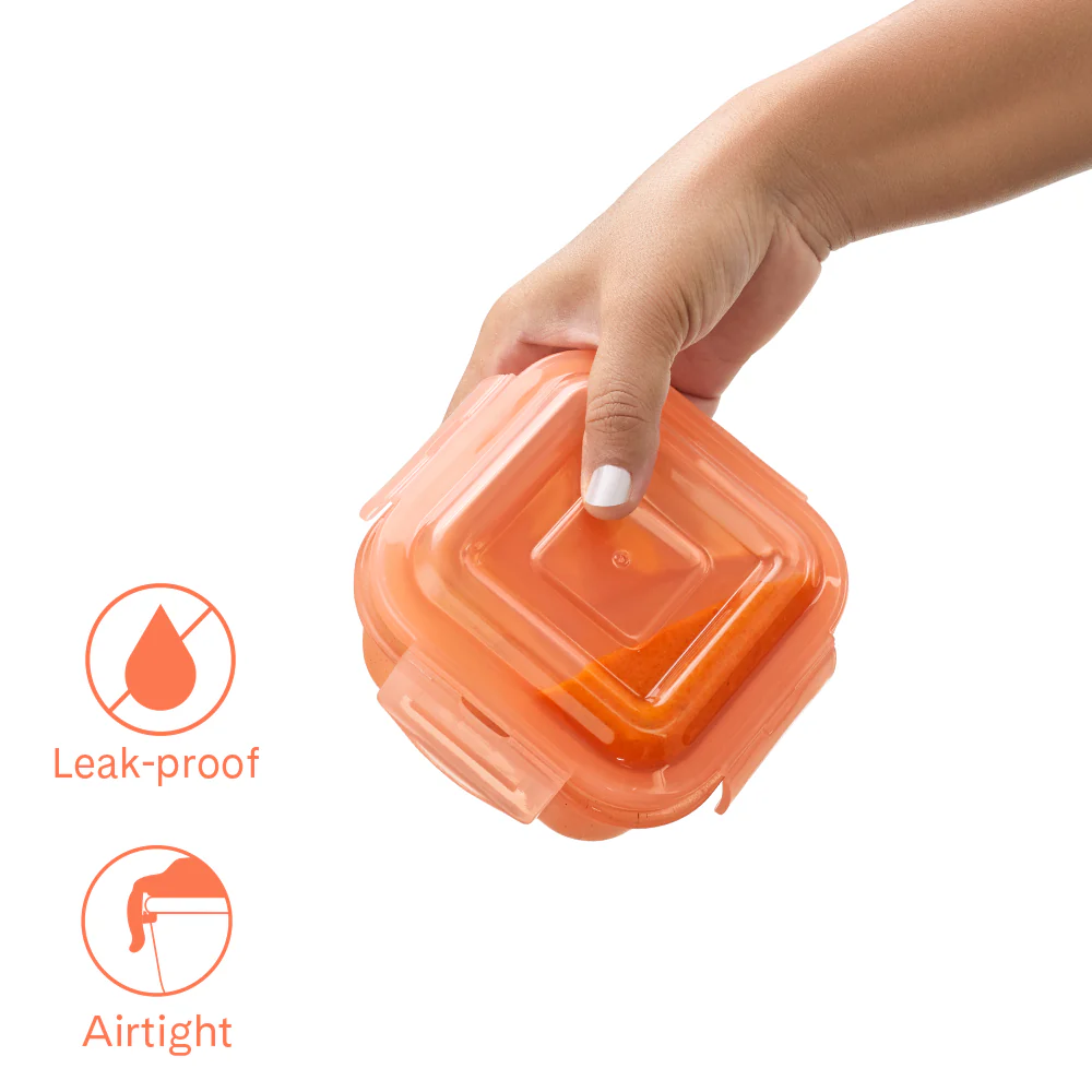 Larah Colormate Square  Lunch Box, Pink - Image 5