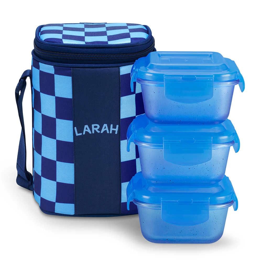 Larah Colormate Square Lunch Box, Blue - Image 2