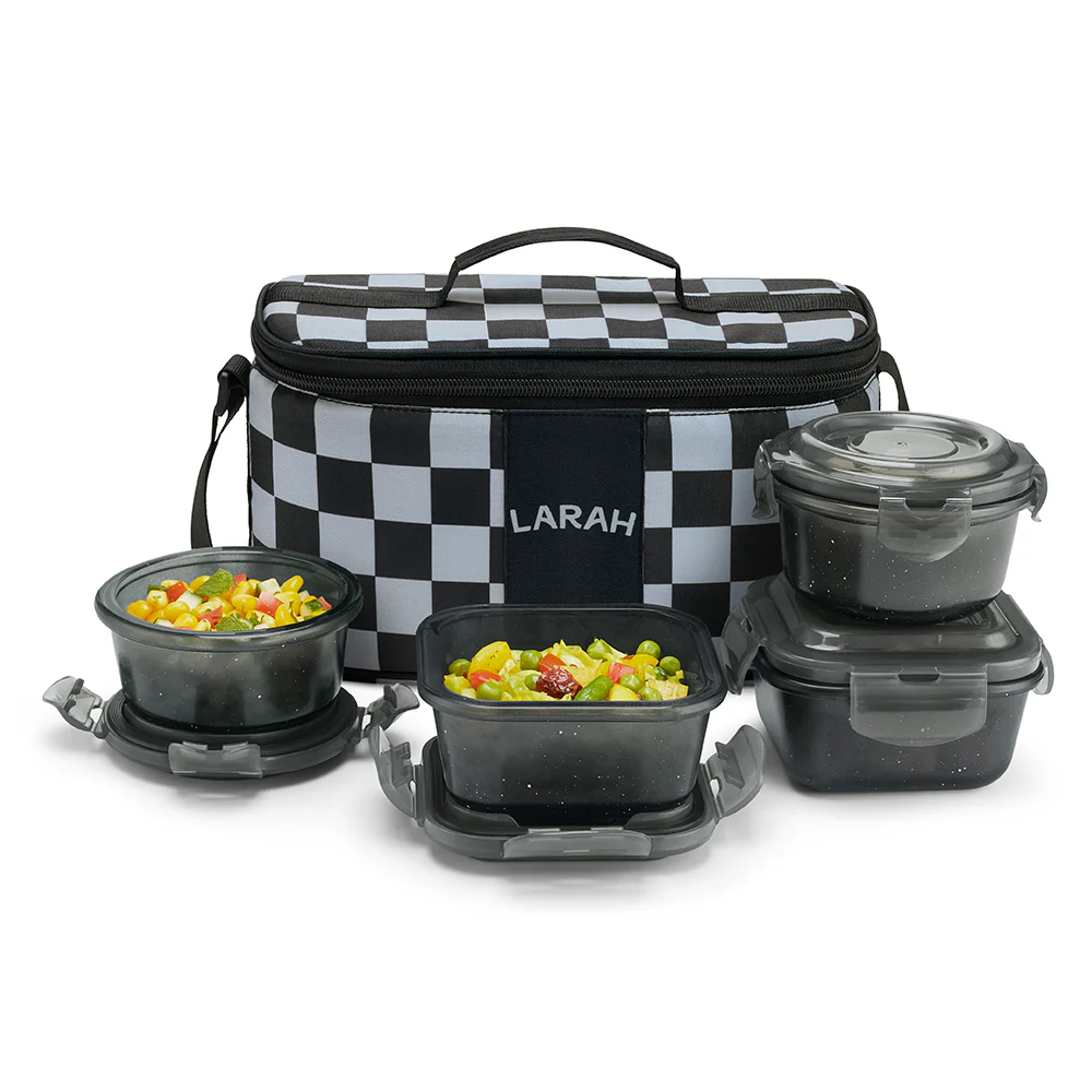 Larah Colormate Universal Lunch Box, Black - Image 2