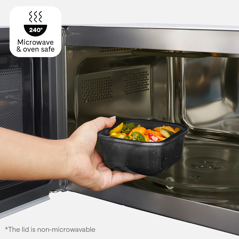 Larah Colormate Square Lunch Box, Black - Image 6