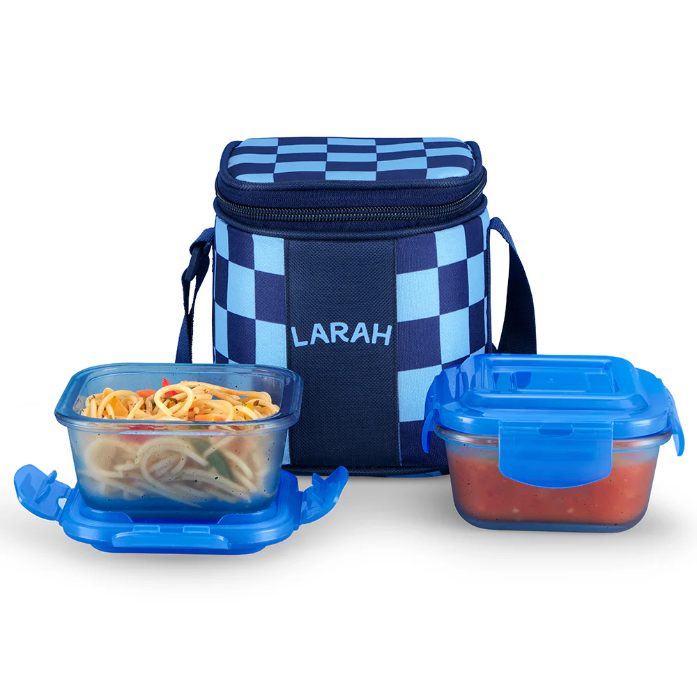 Larah Colormate Square Lunch Box, Blue - Image 2