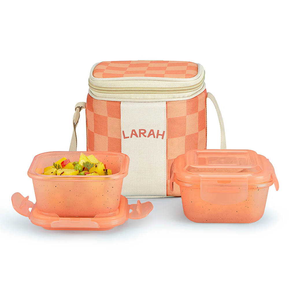 Larah Colormate Square Lunch Box, Pink - Image 2