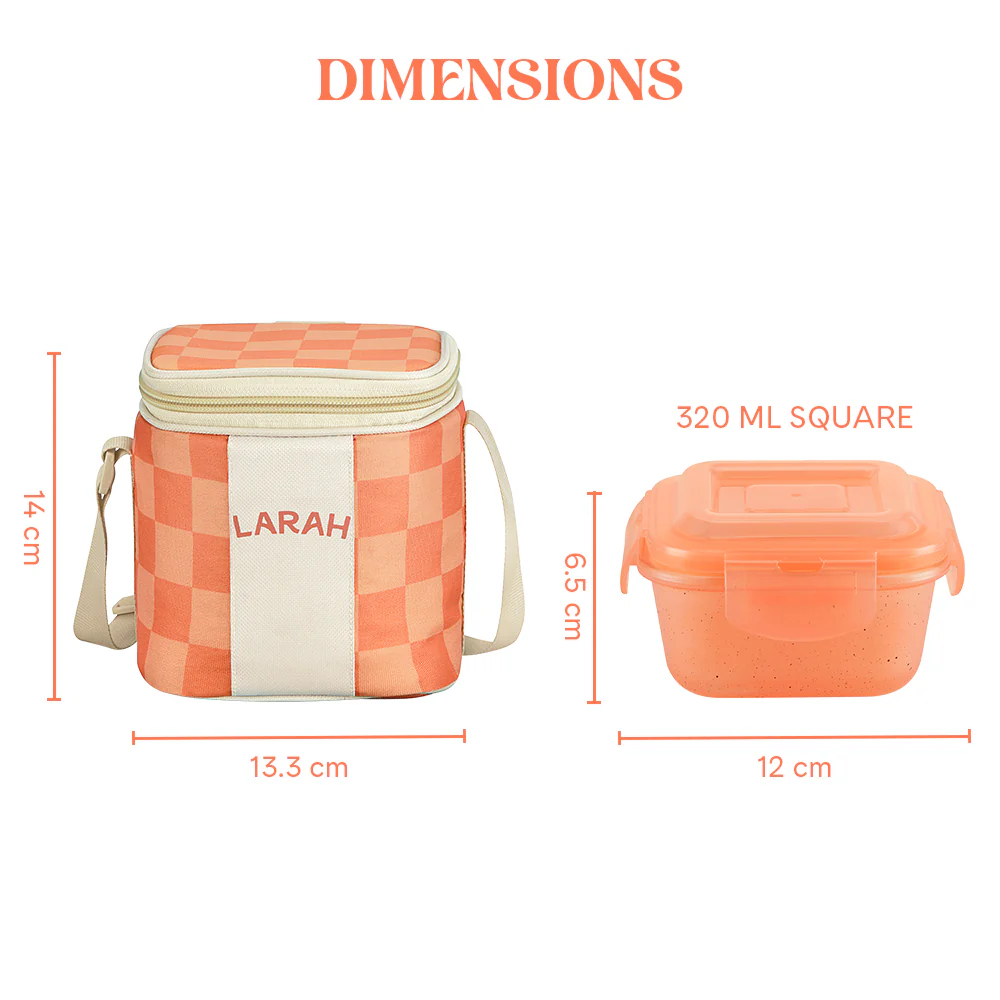 Larah Colormate Square Lunch Box, Pink - Image 3