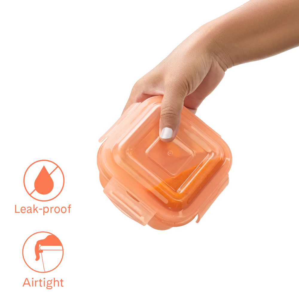 Larah Colormate Square Lunch Box, Pink - Image 5