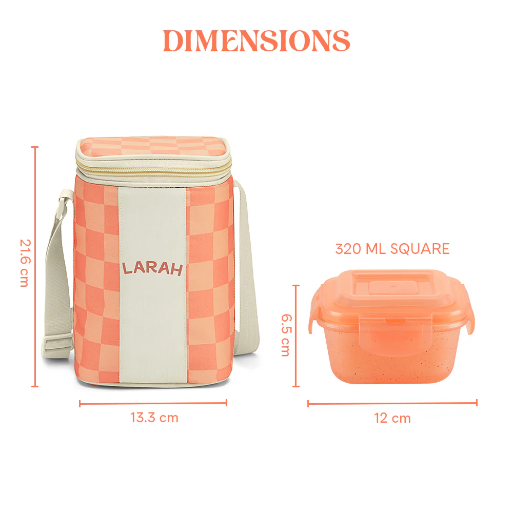 Larah Colormate Square  Lunch Box, Pink - Image 3