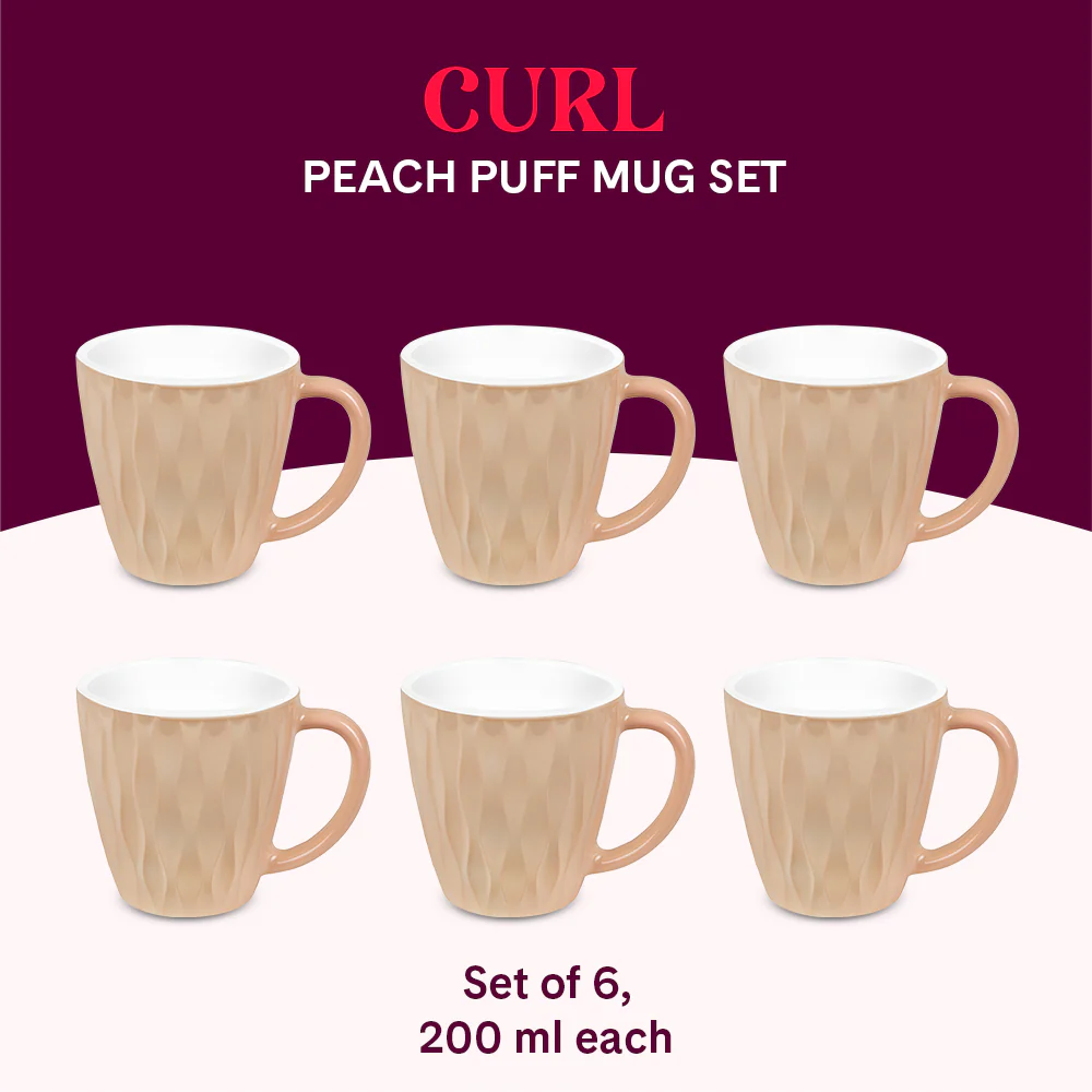 Larah Curl Cup Set, Peach Puff - Image 7